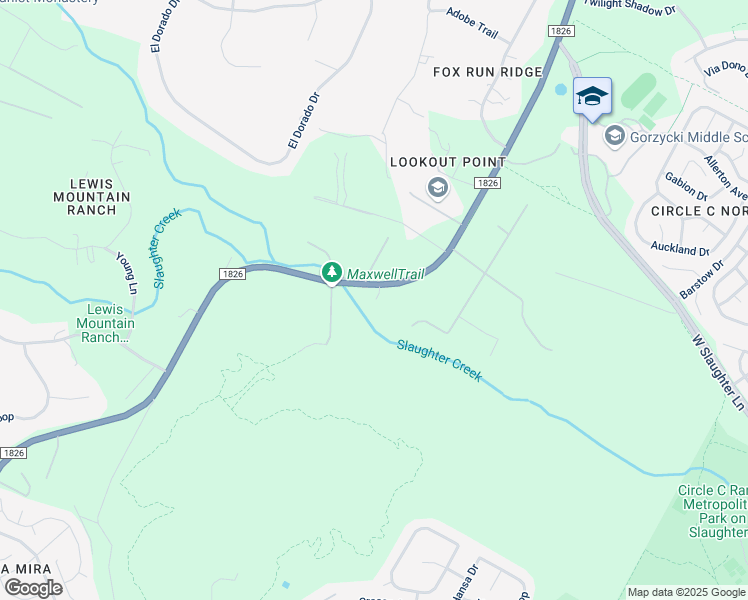 map of restaurants, bars, coffee shops, grocery stores, and more near 9831 Ranch to Market Road 1826 in Austin