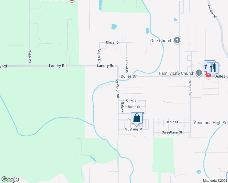 map of restaurants, bars, coffee shops, grocery stores, and more near 113 Sagebrush Drive in Lafayette