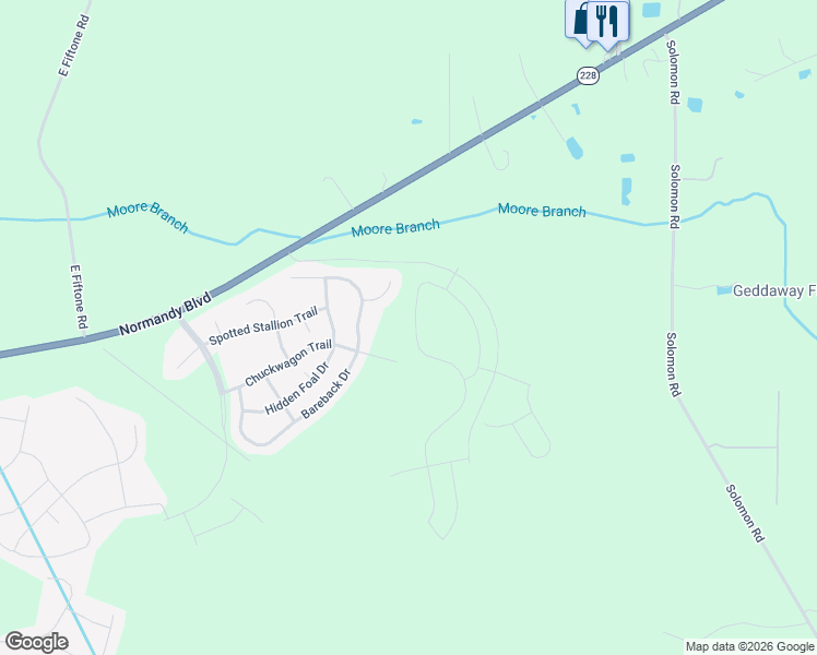 map of restaurants, bars, coffee shops, grocery stores, and more near 15252 Chuckwagon Trail in Jacksonville