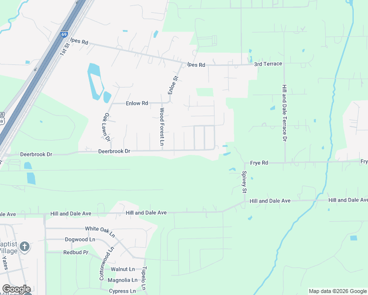 map of restaurants, bars, coffee shops, grocery stores, and more near 16151 Pine Meadow Lane in Splendora