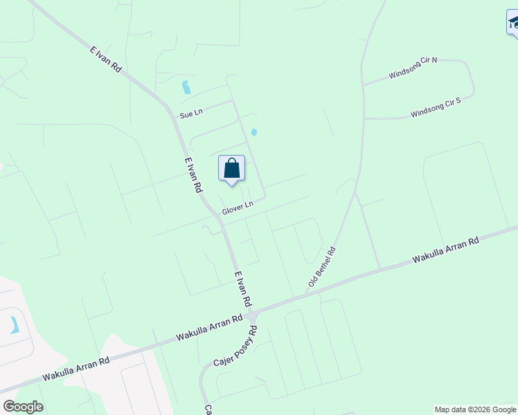 map of restaurants, bars, coffee shops, grocery stores, and more near 92 Windsor Way in Crawfordville