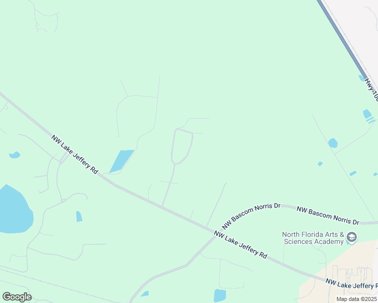 map of restaurants, bars, coffee shops, grocery stores, and more near Northwest Palmetto Boulevard in Lake City