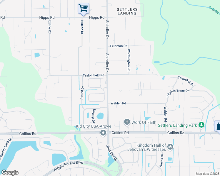 map of restaurants, bars, coffee shops, grocery stores, and more near 8661 Hilma Road in Jacksonville