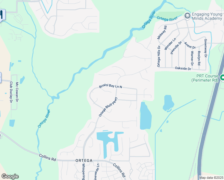 map of restaurants, bars, coffee shops, grocery stores, and more near 5513 Barrington Court in Jacksonville