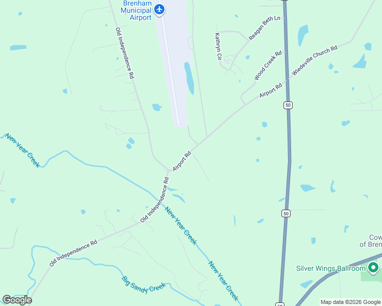 map of restaurants, bars, coffee shops, grocery stores, and more near 2352 Airport Road in Brenham