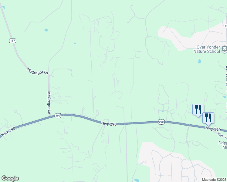map of restaurants, bars, coffee shops, grocery stores, and more near 269 Ira Hill Road in Dripping Springs