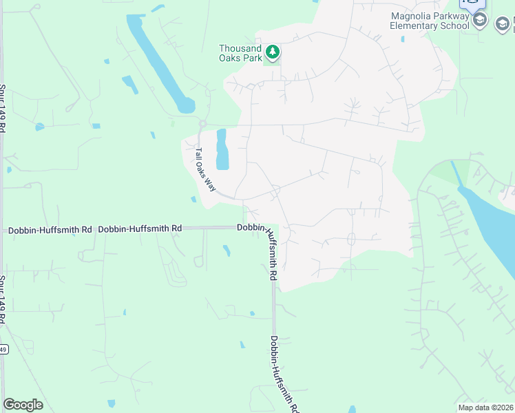 map of restaurants, bars, coffee shops, grocery stores, and more near 12210 Hallowed Oaks in Magnolia