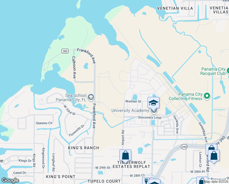 map of restaurants, bars, coffee shops, grocery stores, and more near in Panama City