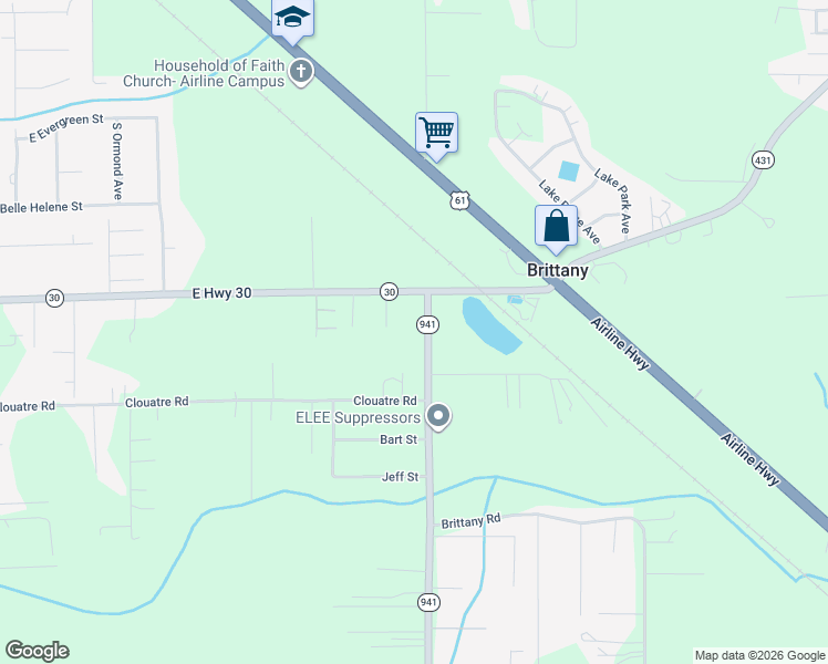 map of restaurants, bars, coffee shops, grocery stores, and more near 9462 Brittany Tower Road in Gonzales