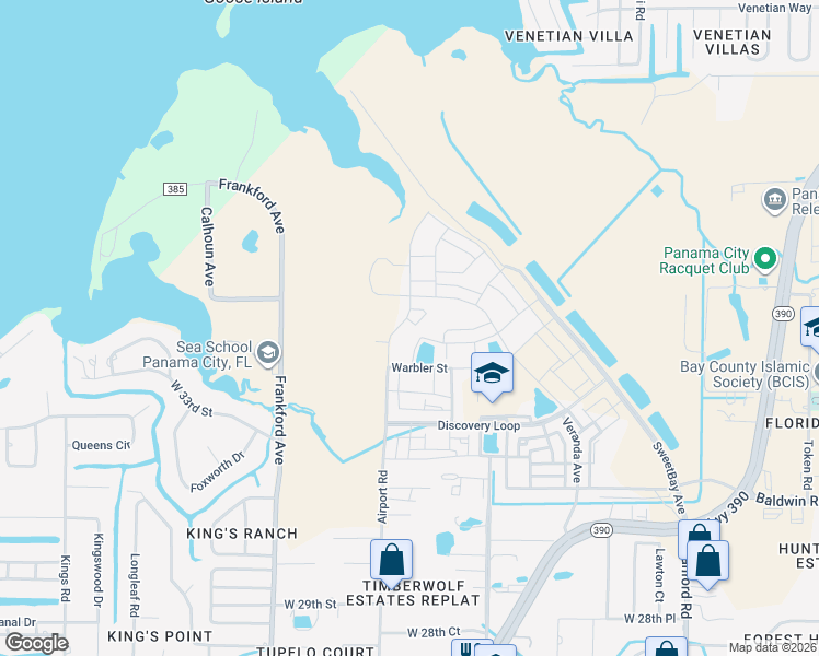 map of restaurants, bars, coffee shops, grocery stores, and more near 3127 Lisenby Ave in Panama City