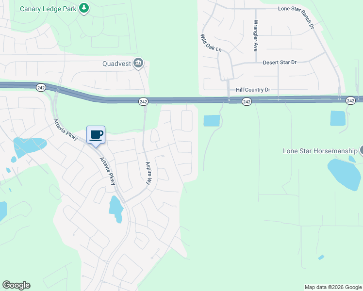 map of restaurants, bars, coffee shops, grocery stores, and more near 11030 Steed Place in Conroe