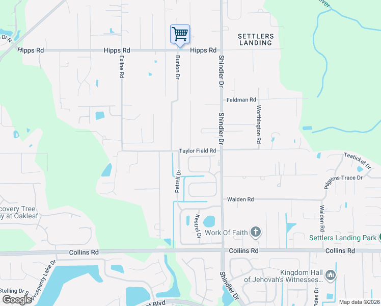 map of restaurants, bars, coffee shops, grocery stores, and more near 7298 Honda Drive in Jacksonville
