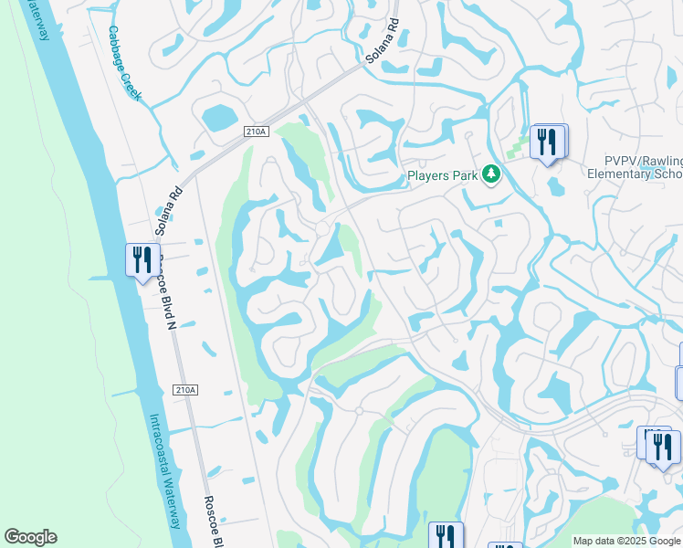 map of restaurants, bars, coffee shops, grocery stores, and more near 6505 Burnham Circle in Ponte Vedra Beach