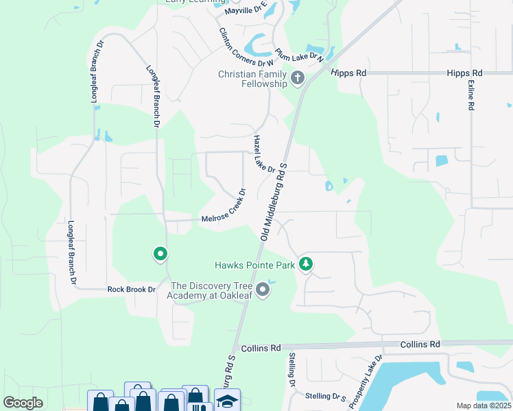 map of restaurants, bars, coffee shops, grocery stores, and more near 7166 Newman Lake Court in Jacksonville