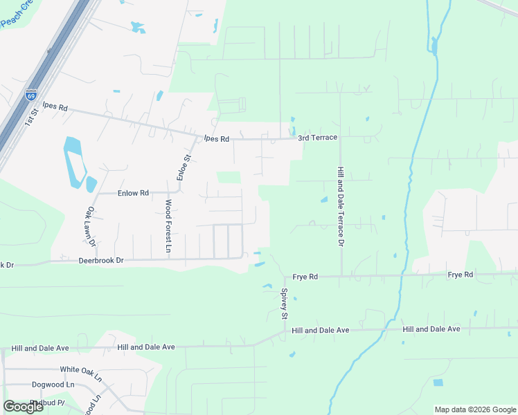 map of restaurants, bars, coffee shops, grocery stores, and more near 16099 Ripple Creek Lane in Splendora