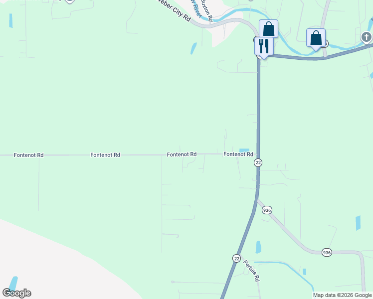 map of restaurants, bars, coffee shops, grocery stores, and more near 45070 Fontenot Road in Saint Amant