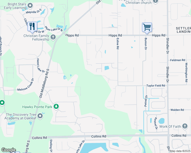 map of restaurants, bars, coffee shops, grocery stores, and more near 7247 Michael Terrace in Jacksonville