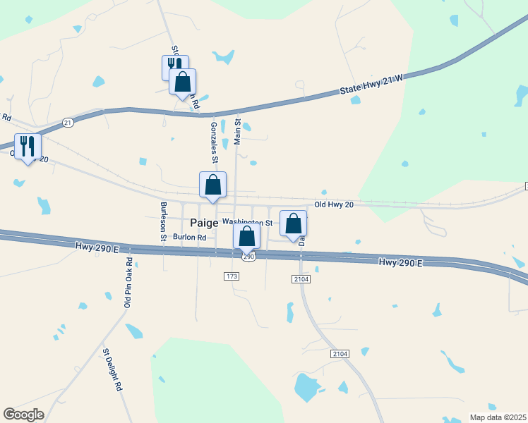 map of restaurants, bars, coffee shops, grocery stores, and more near 145 Reservation Street in Paige