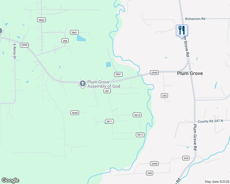 map of restaurants, bars, coffee shops, grocery stores, and more near CR-360 County Road 3600 in Splendora