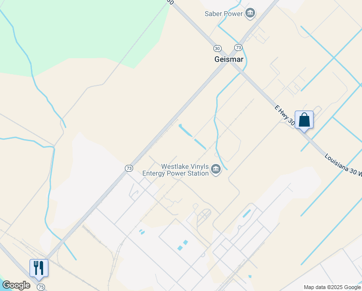 map of restaurants, bars, coffee shops, grocery stores, and more near in Geismar