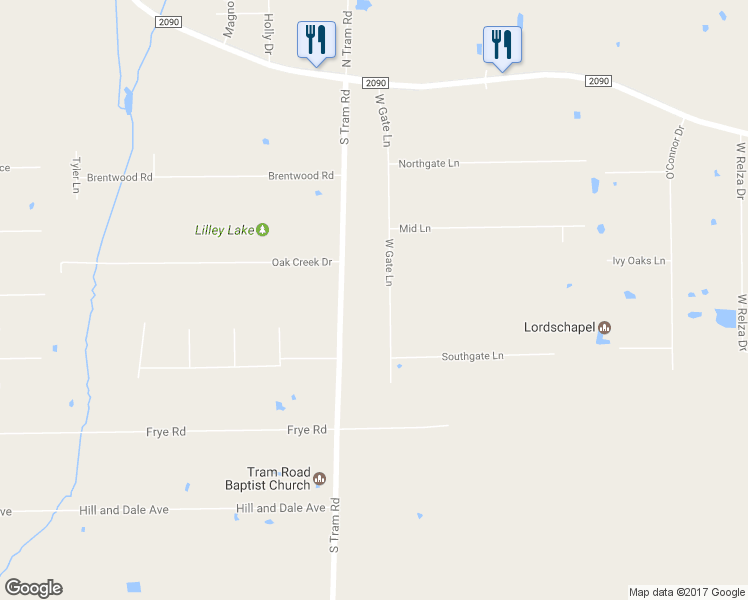 map of restaurants, bars, coffee shops, grocery stores, and more near 15886 Westgate Road in Splendora