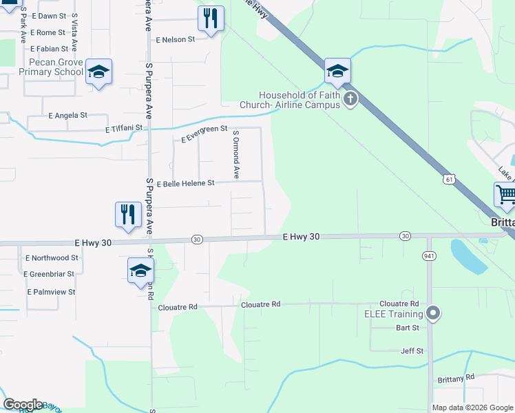 map of restaurants, bars, coffee shops, grocery stores, and more near 2405 South San Francisco Avenue in Gonzales