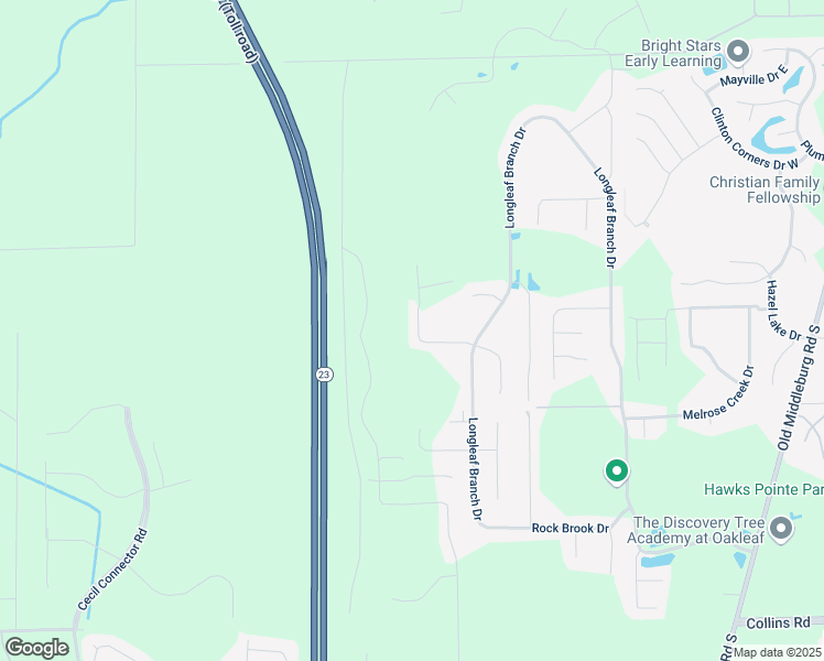 map of restaurants, bars, coffee shops, grocery stores, and more near 10354 Hazel Lake Drive in Jacksonville