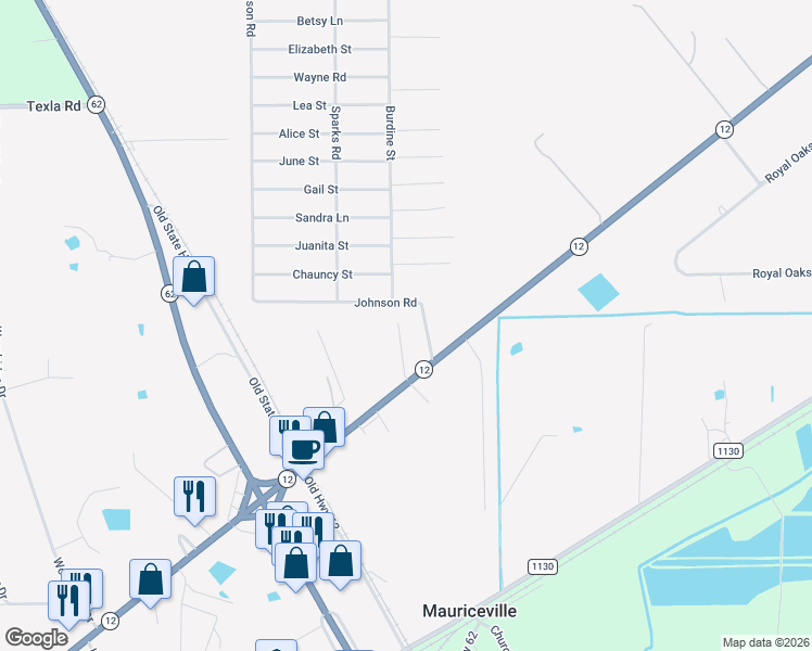 map of restaurants, bars, coffee shops, grocery stores, and more near 6070 White Oak Rd in Orange