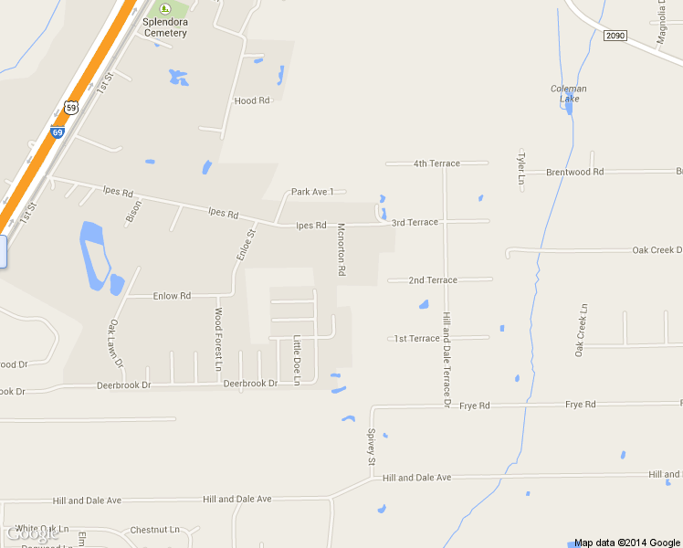 map of restaurants, bars, coffee shops, grocery stores, and more near 15912 Mcnorton Rd in Splendora