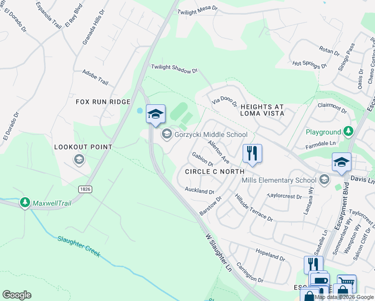 map of restaurants, bars, coffee shops, grocery stores, and more near 9121 Colberg Drive in Austin
