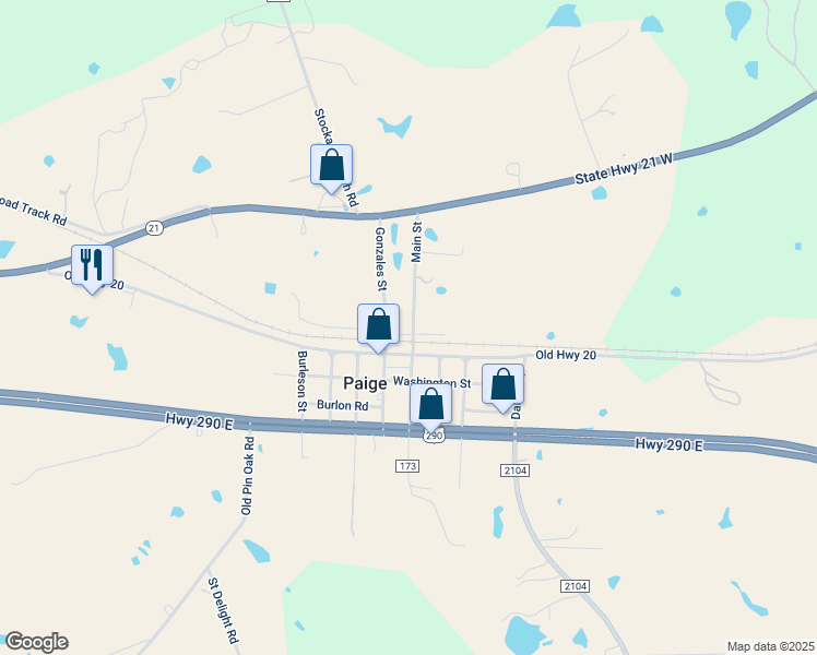 map of restaurants, bars, coffee shops, grocery stores, and more near 145 Reservation Street in Paige