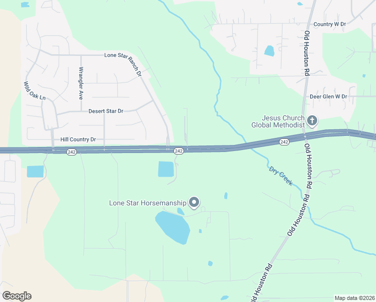 map of restaurants, bars, coffee shops, grocery stores, and more near 17501 Texas 242 in Conroe