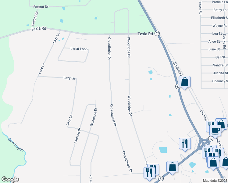 map of restaurants, bars, coffee shops, grocery stores, and more near 6233 Woodridge Drive in Orange