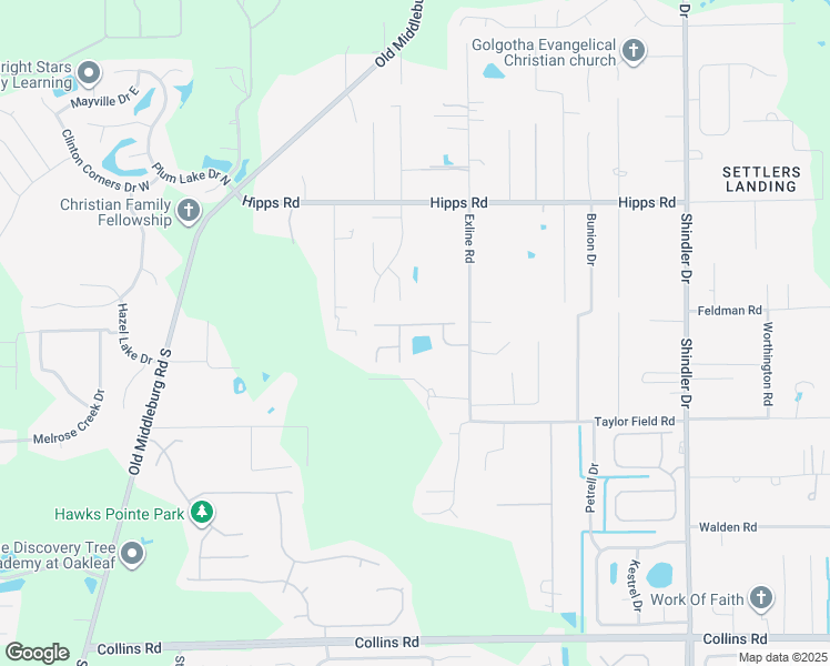 map of restaurants, bars, coffee shops, grocery stores, and more near 9149 Jennifer Lane in Jacksonville