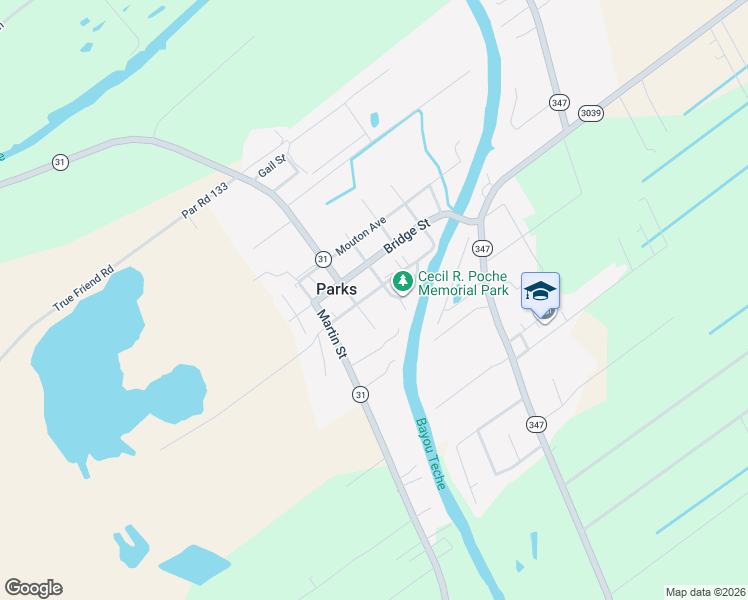 map of restaurants, bars, coffee shops, grocery stores, and more near 1019 Periou Street in Parks