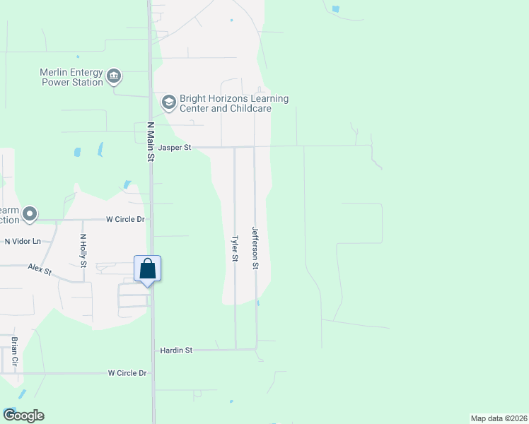 map of restaurants, bars, coffee shops, grocery stores, and more near 5690 Jefferson Street in Vidor