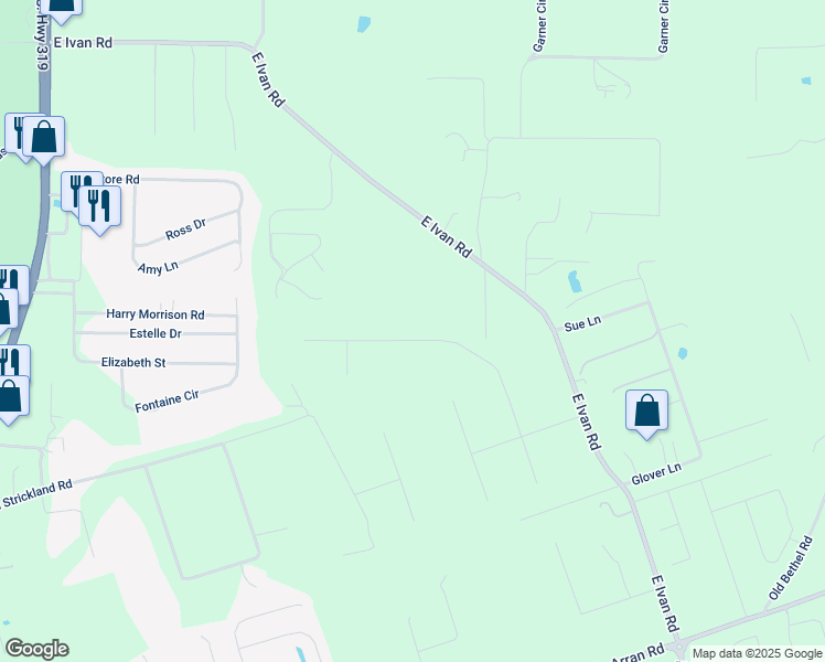 map of restaurants, bars, coffee shops, grocery stores, and more near 168 Sand Pine Trail in Crawfordville