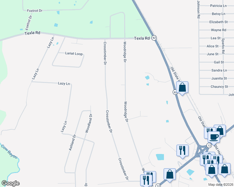 map of restaurants, bars, coffee shops, grocery stores, and more near 6233 Woodridge Drive in Orange