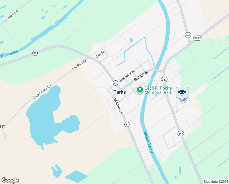 map of restaurants, bars, coffee shops, grocery stores, and more near 1004 Mouton Ave in Parks