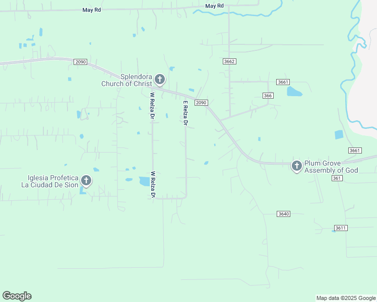 map of restaurants, bars, coffee shops, grocery stores, and more near 15725 East Relza Drive in Splendora