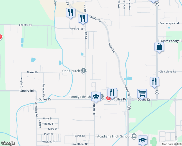 map of restaurants, bars, coffee shops, grocery stores, and more near 107 Sheridan Drive in Lafayette