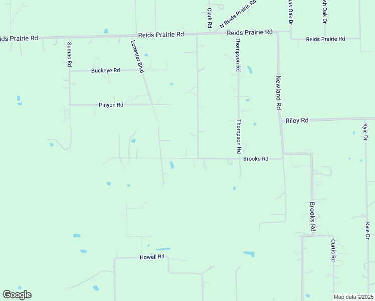 map of restaurants, bars, coffee shops, grocery stores, and more near 25339 Clark Road in Waller