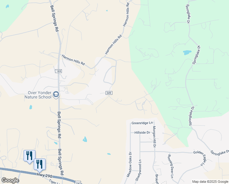 map of restaurants, bars, coffee shops, grocery stores, and more near 315 Harmon Hills Cove in Dripping Springs