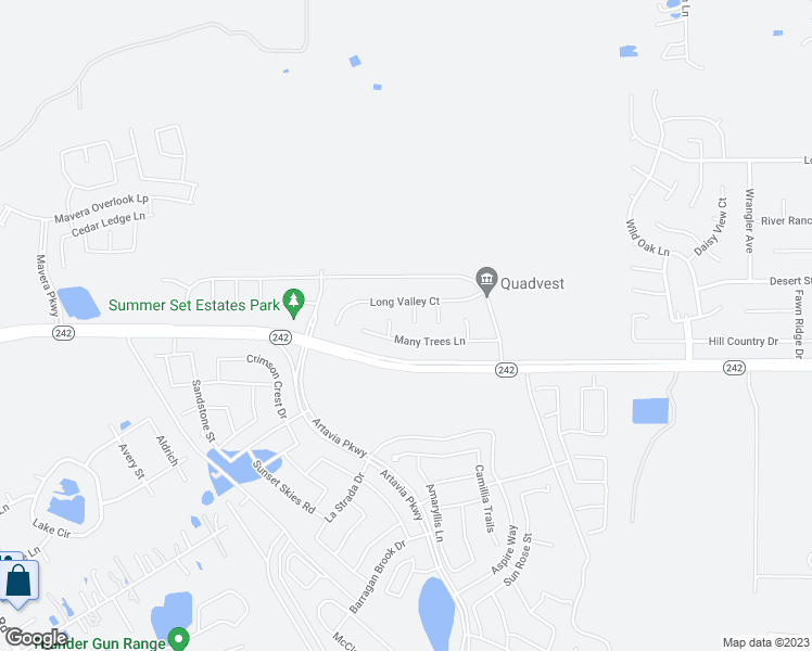 map of restaurants, bars, coffee shops, grocery stores, and more near 16376 River Fall Court in Conroe