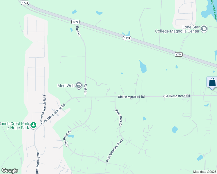 map of restaurants, bars, coffee shops, grocery stores, and more near 34030 Old Hempstead Road in Magnolia
