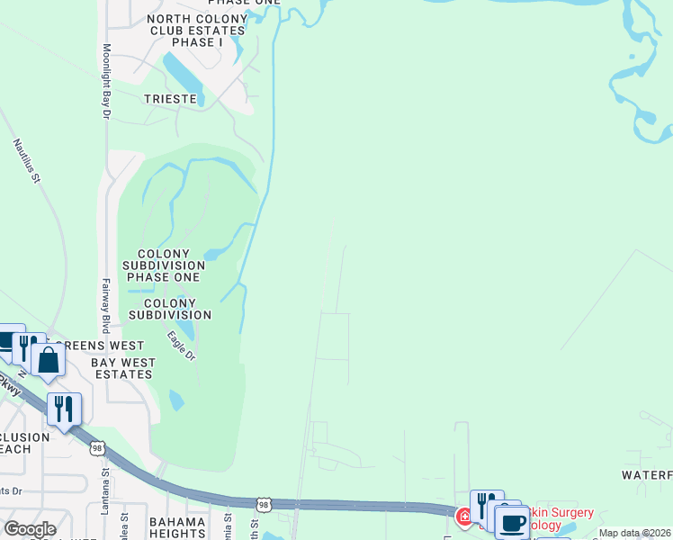 map of restaurants, bars, coffee shops, grocery stores, and more near in Panama City Beach