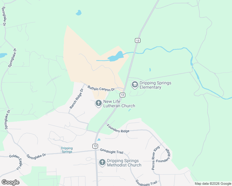 map of restaurants, bars, coffee shops, grocery stores, and more near 1042 DS Ranch Road in Dripping Springs