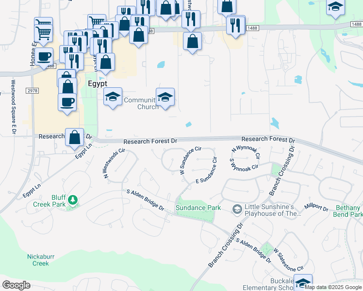 map of restaurants, bars, coffee shops, grocery stores, and more near 33022 Coe Lane in Magnolia