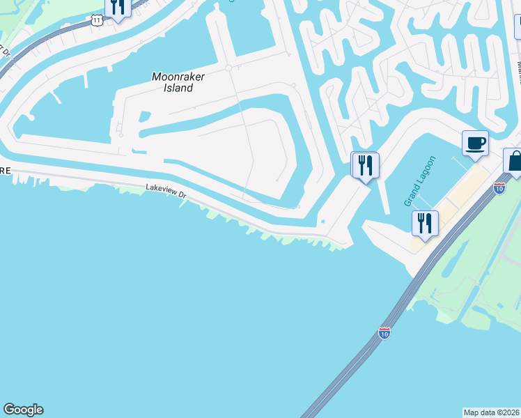 map of restaurants, bars, coffee shops, grocery stores, and more near 1413 Clipper Island Road in Slidell