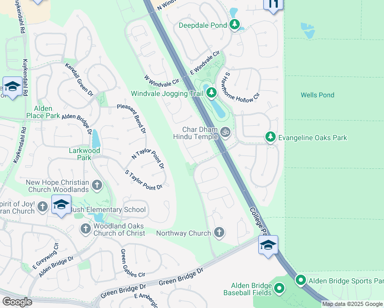 map of restaurants, bars, coffee shops, grocery stores, and more near 3 Currymead Place in Spring